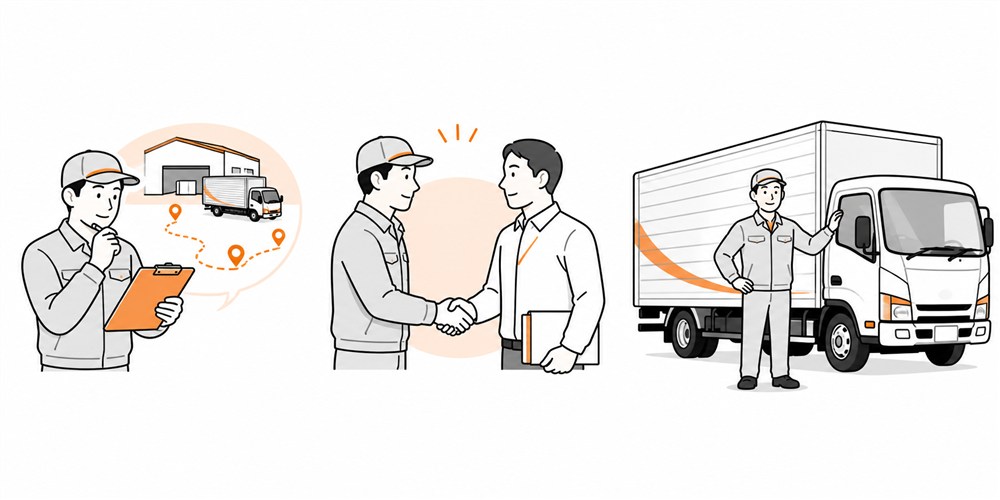 荷主企業様の一員として活躍する専属ドライバー